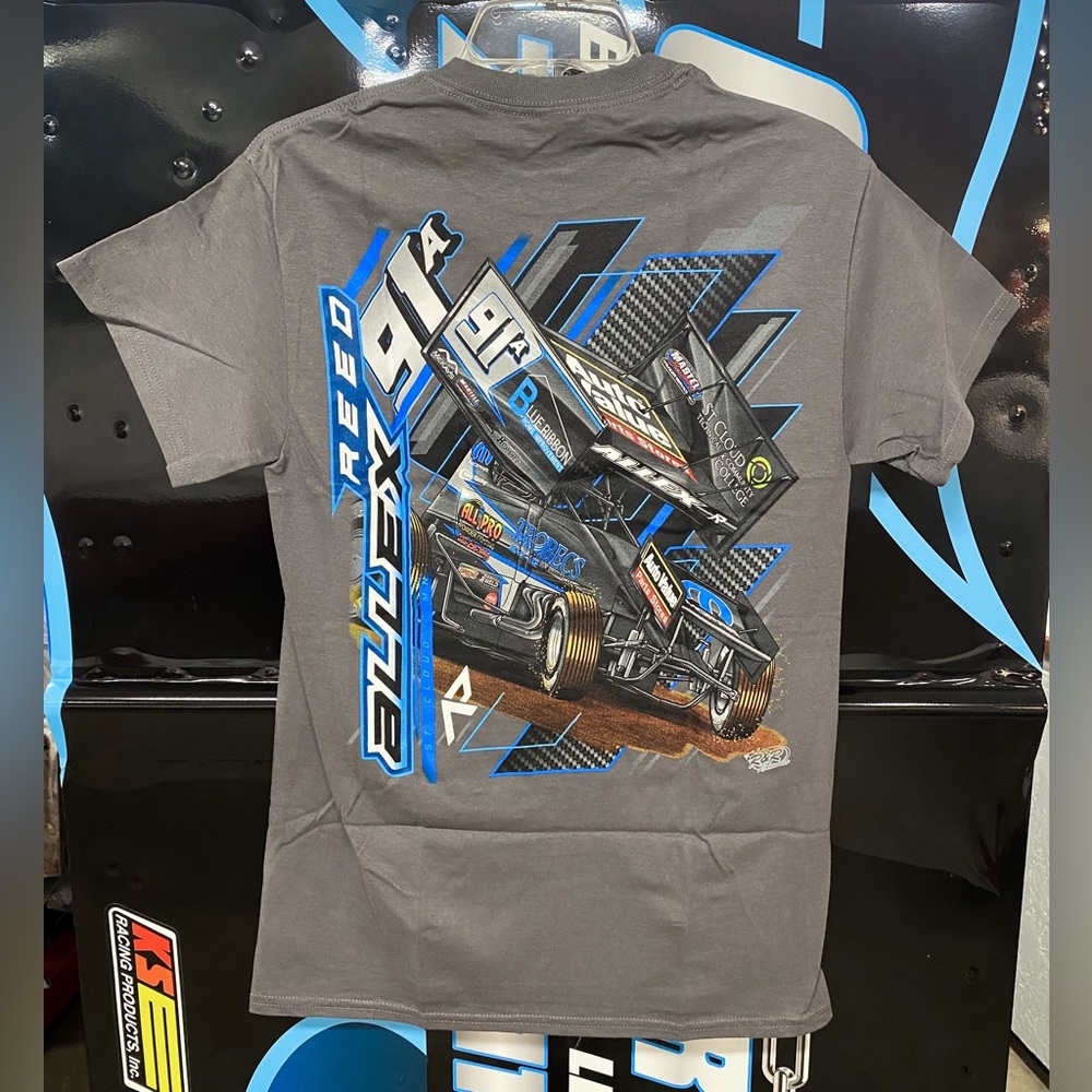 Allex Racing Sprint Car Graphic Tee | Grey